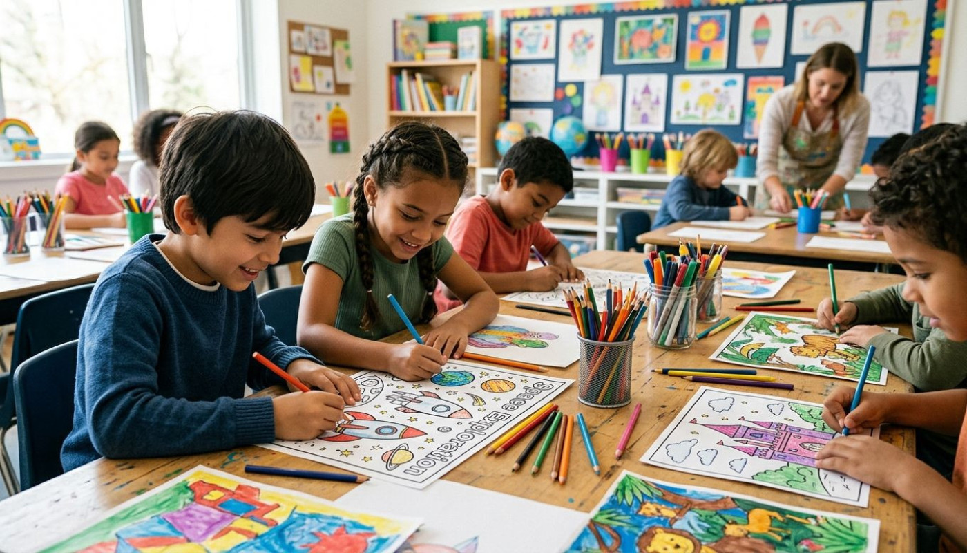 Comment booster la créativité des élèves grâce au coloriage à thème